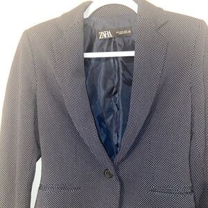 WOMEN ZARA POLKA DOT BLAZER SMALL